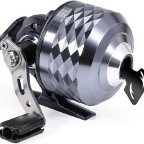 Sougayilang Spincast Fishing Reel, Easy to Use Push Button Casting Design,High Speed 3.9 :1,All-Metal Gears, Changeable Right/Left-Hand Retrieve, Includes Monofilament Line